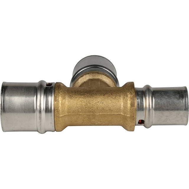 МП Тройник переходной пресс для металлопласта STOUT Ø26х26х20