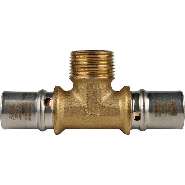 МП Тройник резьбовой пресс для металлопласта STOUT Ø20х3/4"х20 Н