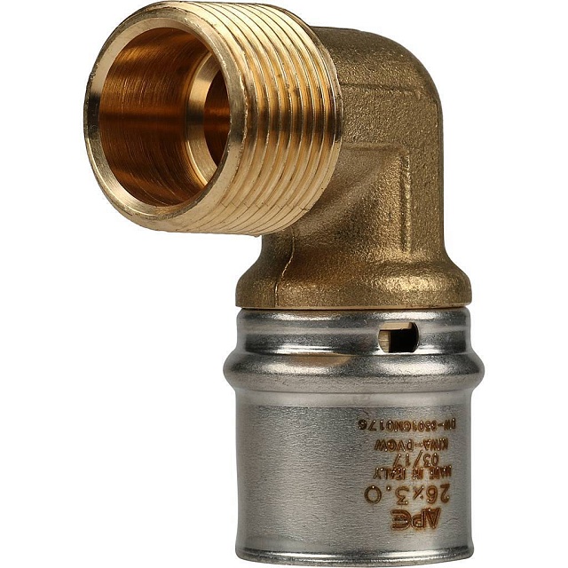 МП Угол резьбовой пресс для металлопласта STOUT Ø26х3/4" Н