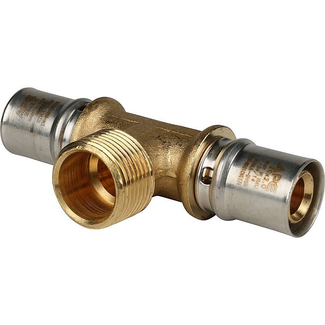 МП Тройник резьбовой пресс для металлопласта STOUT Ø20х3/4"х20 Н