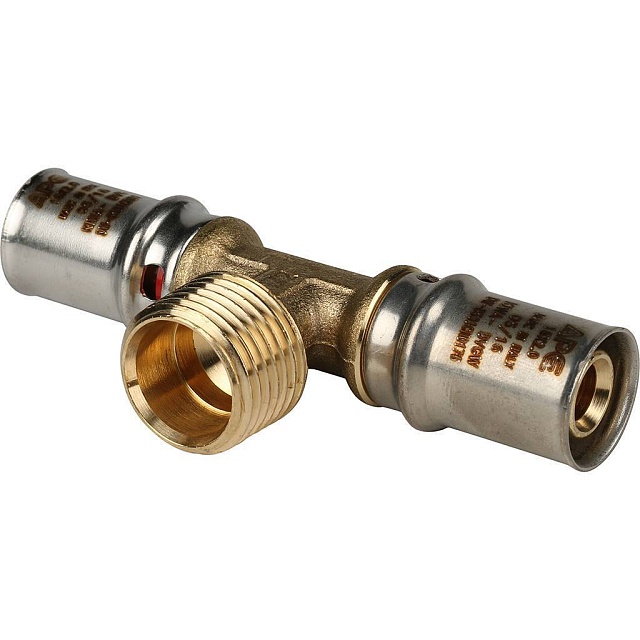 МП Тройник резьбовой пресс для металлопласта STOUT Ø16х1/2"х16 Н