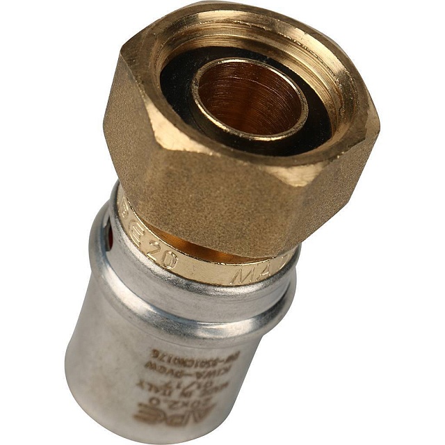 МП Муфта с накидной гайкой пресс для металлопласта STOUT Ø20х1/2"