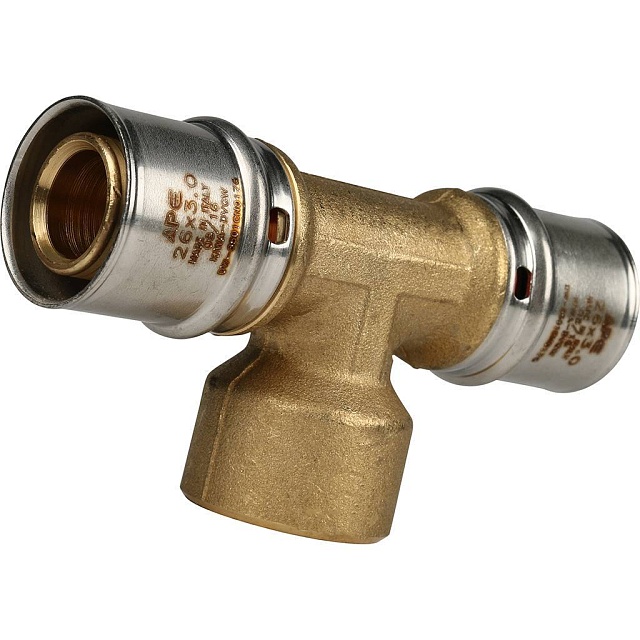 МП Тройник резьбовой пресс для металлопласта STOUT Ø26х3/4"х26 В