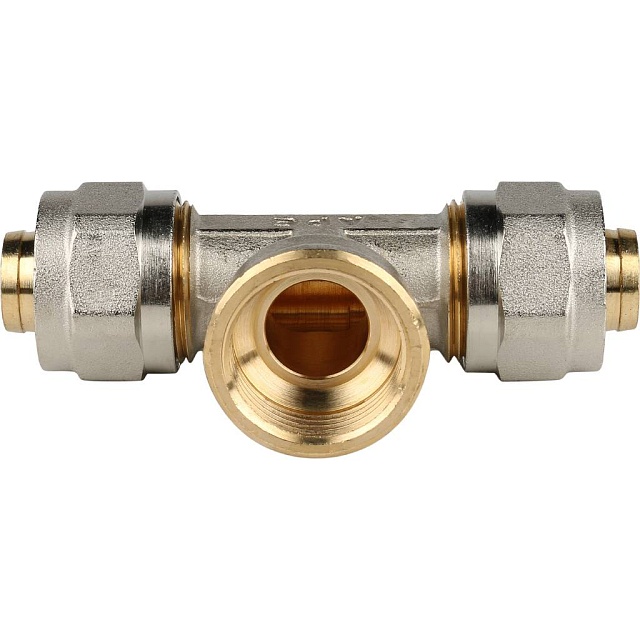 МЦ Тройник резьбовой цанга для металлопласта STOUT Ø20х3/4"х20 В