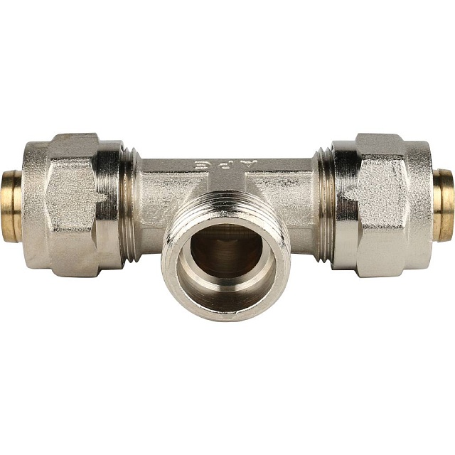 МЦ Тройник резьбовой цанга для металлопласта STOUT Ø20х3/4"х20 Н