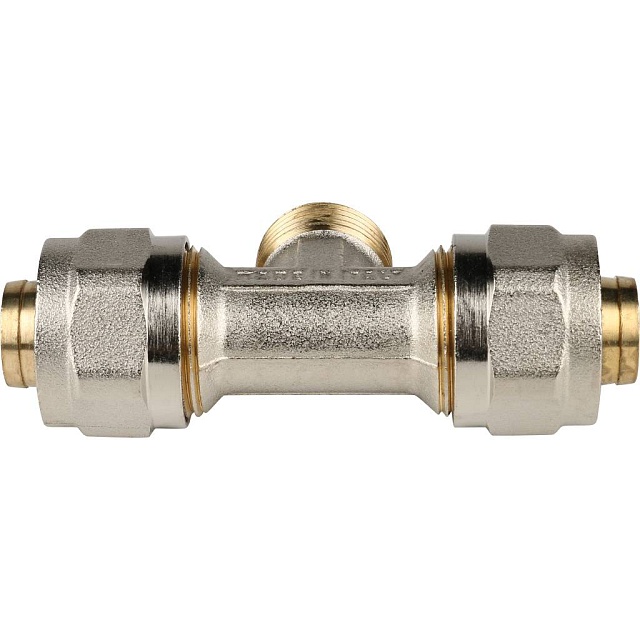 МЦ Тройник резьбовой цанга для металлопласта STOUT Ø20х1/2"х20 Н