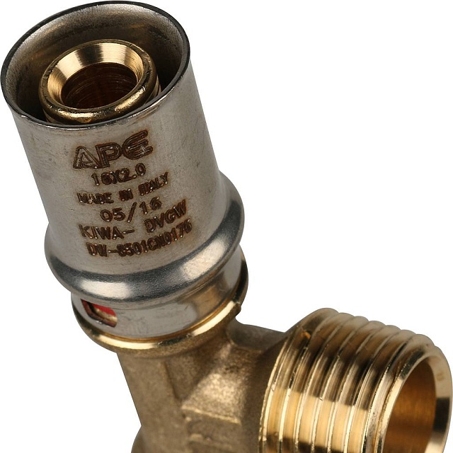 МП Тройник резьбовой пресс для металлопласта STOUT Ø16х1/2"х16 Н