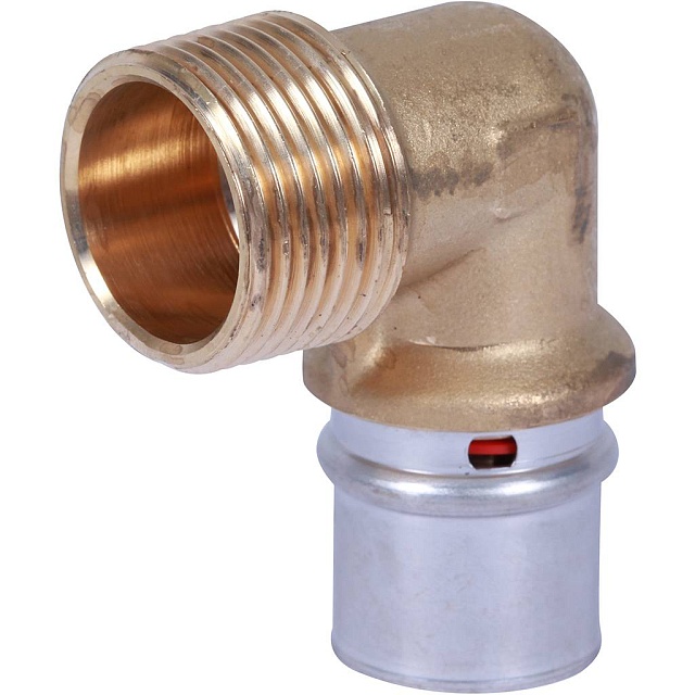 МП Угол резьбовой пресс для металлопласта STOUT Ø26х1" Н