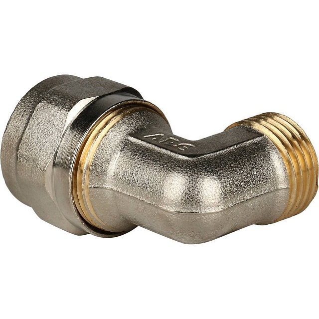 МЦ Угол резьбовой цанга для металлопласта STOUT Ø20х1/2" Н