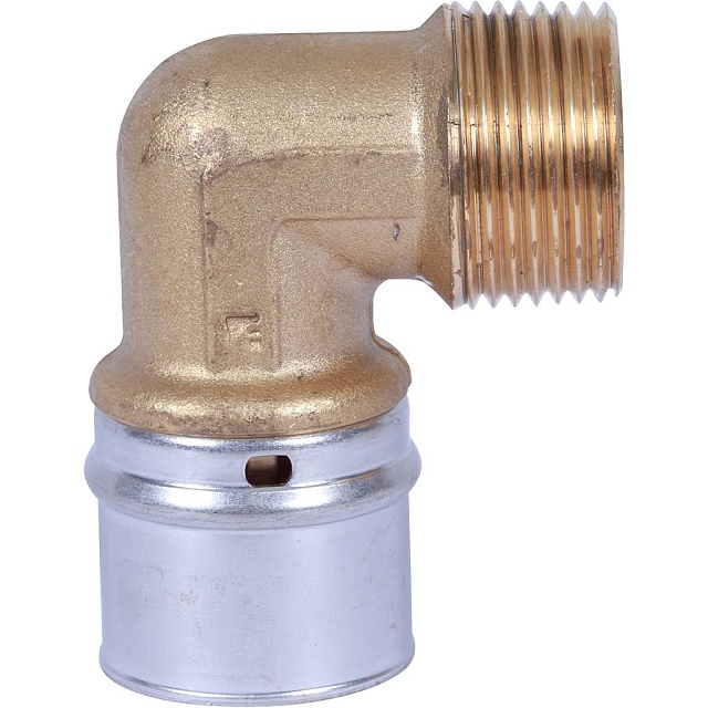 МП Угол резьбовой пресс для металлопласта STOUT Ø32х1" Н