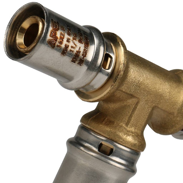 МП Тройник переходной пресс для металлопласта STOUT Ø16х20х16