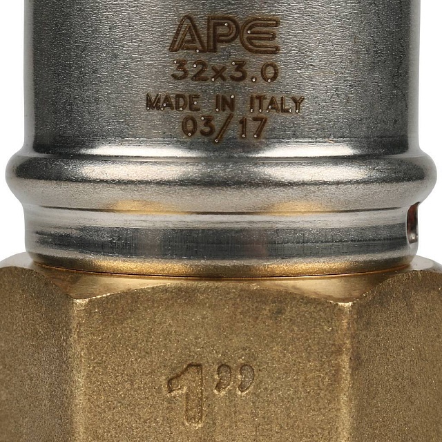 МП Муфта резьбовая пресс для металлопласта STOUT Ø32х1" В