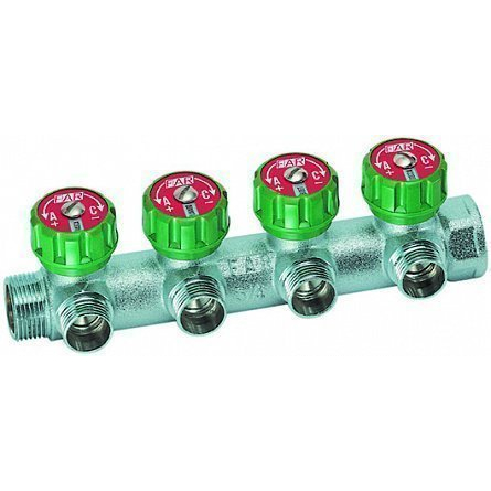 Регулируемый коллектор FAR 1&quot; с 4 отв. М24х19