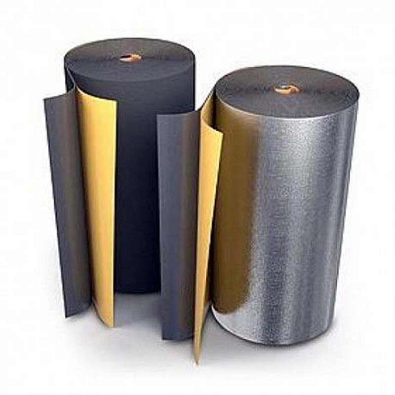 Рулонная изоляция самоклеющаяся с алюминиевой фольгой ENERGOFLEX BLACK STAR DUCT AL (5 м²) металл-20