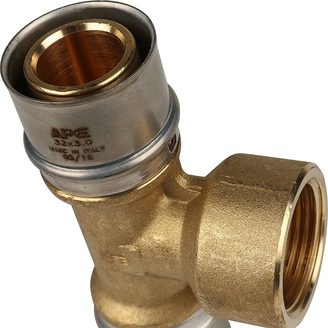 МП Тройник резьбовой пресс для металлопласта STOUT Ø32х1"х32 В