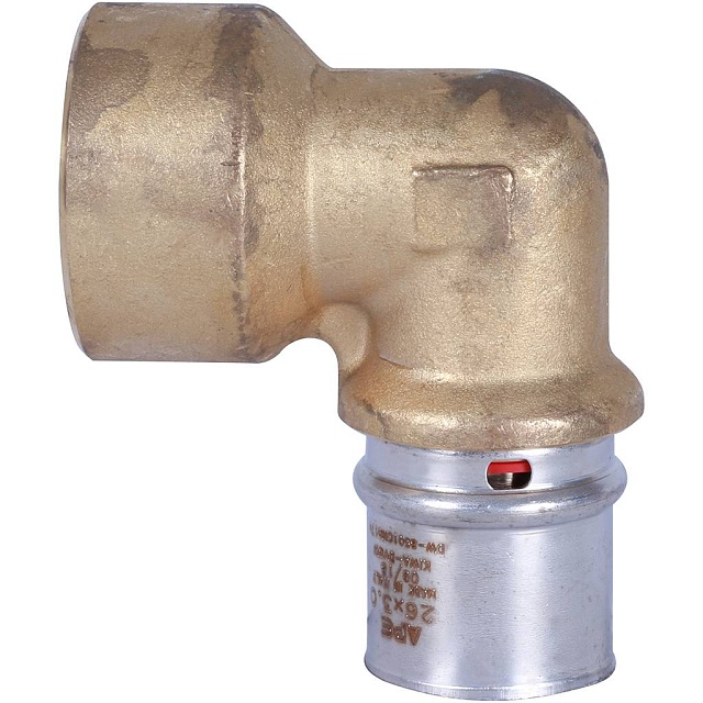 МП Угол резьбовой пресс для металлопласта STOUT Ø26х1" В