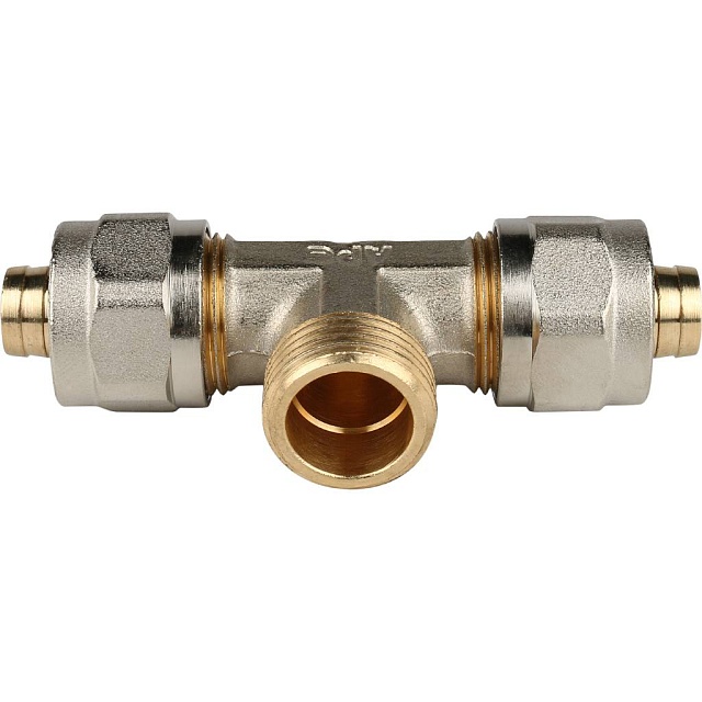 МЦ Тройник резьбовой цанга для металлопласта STOUT Ø16х1/2"х16 Н