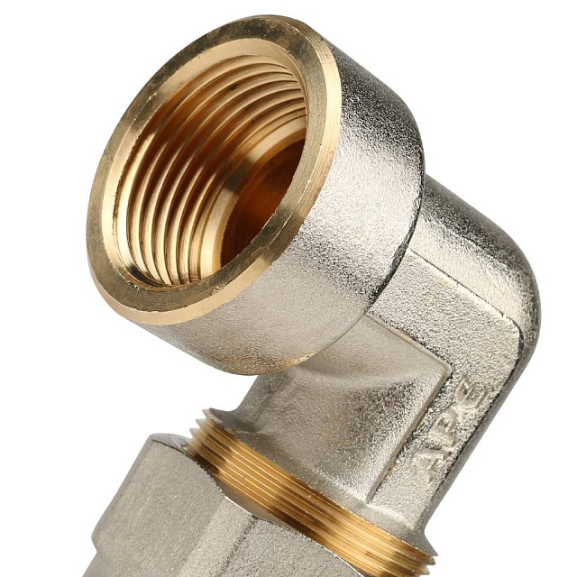 МЦ Угол резьбовой цанга для металлопласта STOUT Ø32х1" В