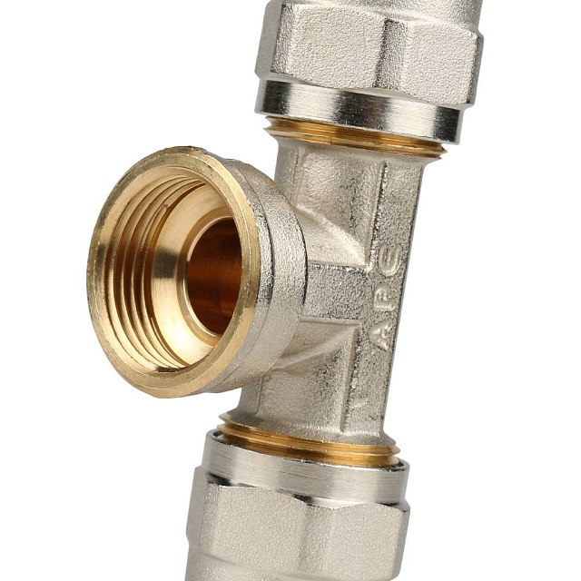 МЦ Тройник резьбовой цанга для металлопласта STOUT Ø20х3/4"х20 В