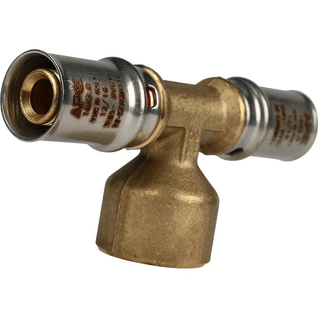 МП Тройник резьбовой пресс для металлопласта STOUT Ø16х1/2"х16 В