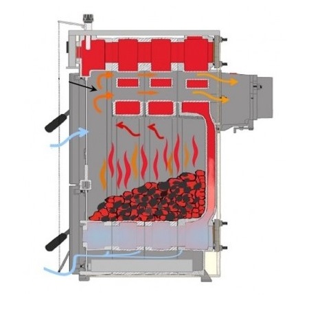 Котел твердотопливный напольный PROTHERM БОБЕР 50DLO, 35 кВт/39 кВт, атмосферный, с открытой камерой