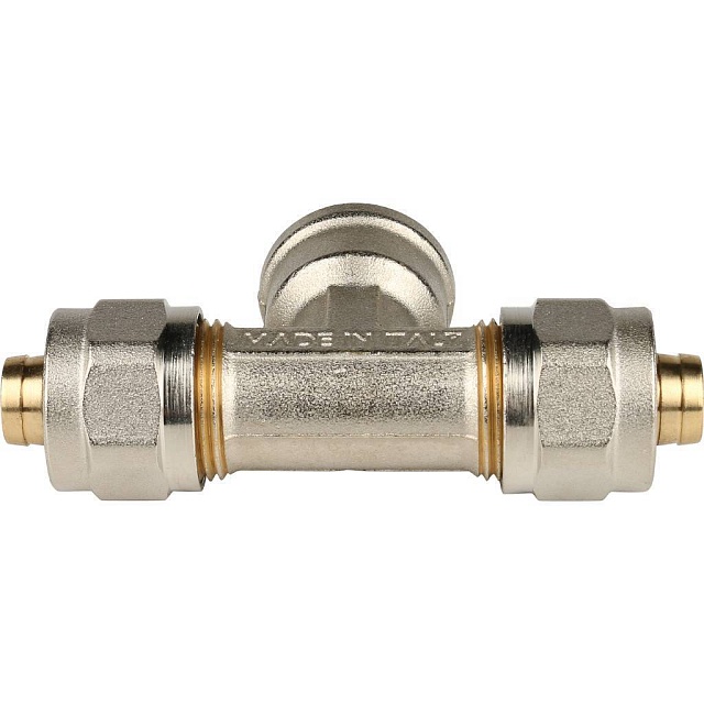 МЦ Тройник резьбовой цанга для металлопласта STOUT Ø16х1/2"х16 В