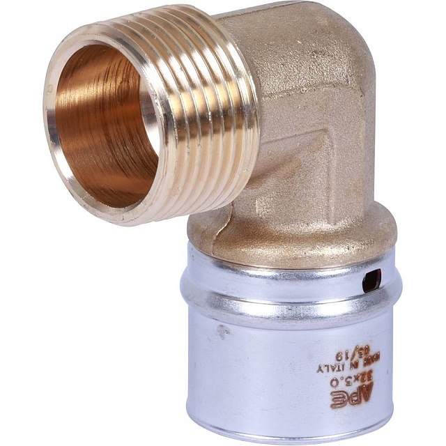 МП Угол резьбовой пресс для металлопласта STOUT Ø32х1" Н