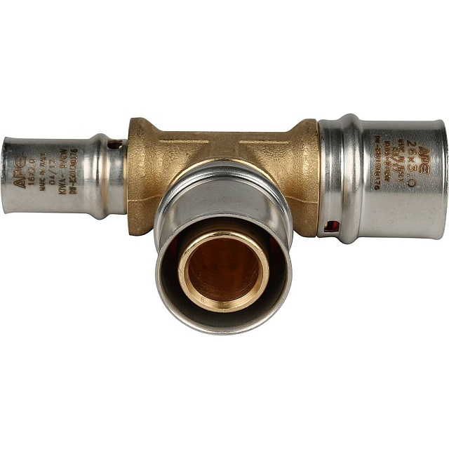 МП Тройник переходной пресс для металлопласта STOUT Ø26х26х16