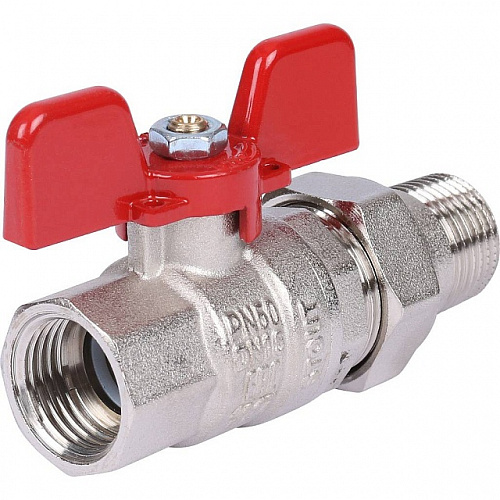 Кран шаровой с американкой STOUT бабочка EPDM 1/2&amp;quot;