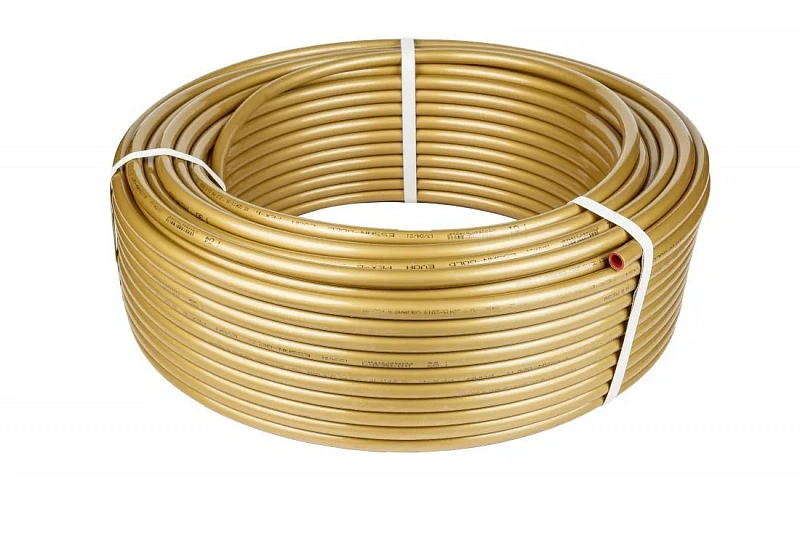 Труба из сшитого полиэтилена ESSAN GOLD EVOH PEX-b Ø16х2,2 (100м) (золотая) ГОСТ32415-2013
