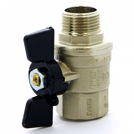 Кран шаровой BUGATTI OREGON 307 бабочка 3/4&quot; ВН, полнопроходной