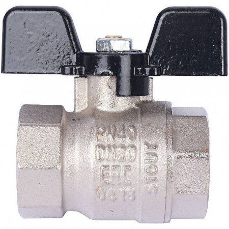 Кран шаровой STOUT бабочка 3/4&quot; ВВ, стандартный проход