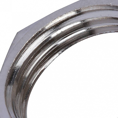 Контргайка резьбовая латунная STOUT никель 3/8&quot;