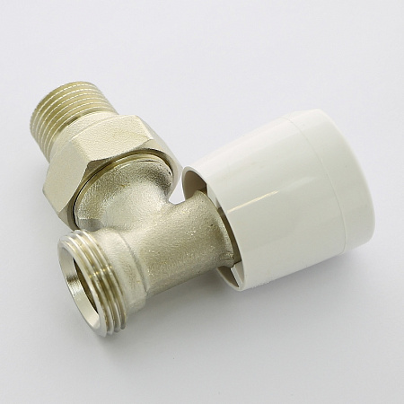 Вентиль ручной угловой UNI-FITT 1/2&quot; х 3/4&quot; НН ЕК с разъёмным соединением, никелированный