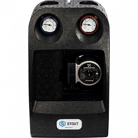 ГБМ Насосная группа STOUT с термостатическим смесителем, с насосом GRUNDFOS UPSO25-65 DN25 (1&quot;)