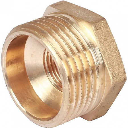 Футорка резьбовая латунная STOUT без покрытия 1&quot;x3/8&quot; ВН