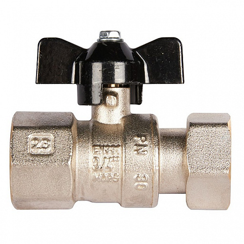 Кран шаровой STOUT бабочка 3/4&amp;quot; В, с накидной гайкой