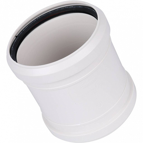 ПВХ Муфта канализационная ремонтная SINIKON КОМФОРТ ПЛЮС белая Ø110, проходная
