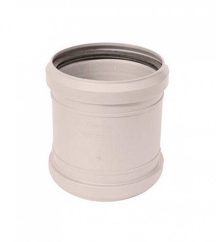 ПВХ Муфта канализационная соединительная SINIKON КОМФОРТ ПЛЮС белая Ø110, не проходная