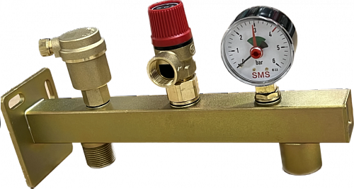 Группа безопасности котла SMS 333 D КОНСОЛЬ сталь 3/4&amp;quot; Н, 3bar, настенная, с подключением бака