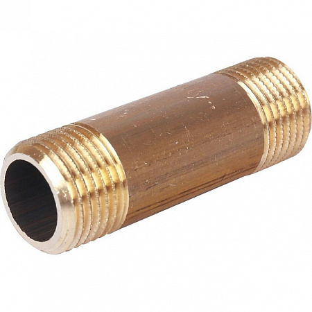 Бочонок резьбовой латунный STOUT без покрытия 1/2&quot;x60мм