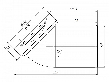 Труба фановая угловая для унитаза АНИПЛАСТ W4220 110х45°