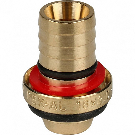 МЦ Угол резьбовой цанга для металлопласта STOUT Ø16х1/2&quot; Н