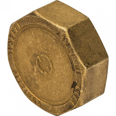 Заглушка резьбовая латунная STOUT без покрытия 11/2&quot; В