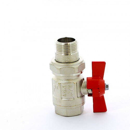 Кран шаровой с американкой ITAP IDEAL ART 098 бабочка 3/4&amp;quot; никель, полнопроходной (26097)