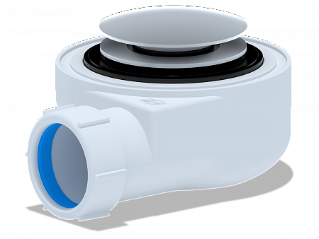 АНИПЛАСТ Сифон для душевого поддона 11/2&quot;х50 h=55mm, хром, клик-клак грибок