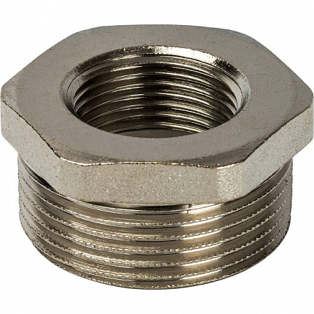 Футорка резьбовая латунная STOUT никель 11/4&quot;x3/4&quot; ВН