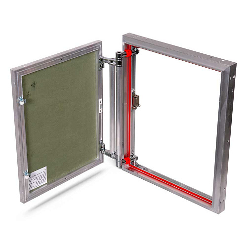 Люк под плитку АЛЮМИНИЕВЫЙ (НАЖИМНОЙ) ПРАКТИКА ETP 50x60