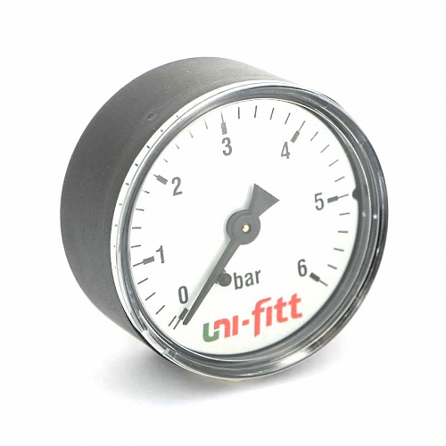 Манометр аксиальный UNI-FITT Ø63-1/4&amp;quot;, 10 бар, горизонтальное подключение