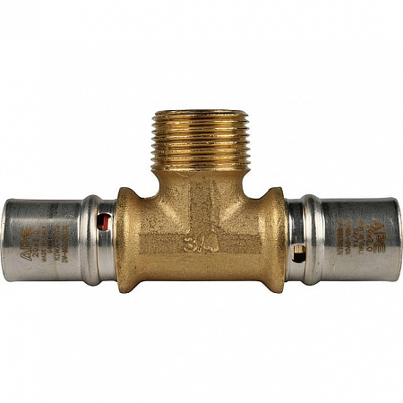 МП Тройник резьбовой пресс для металлопласта STOUT Ø20х3/4&quot;х20 Н